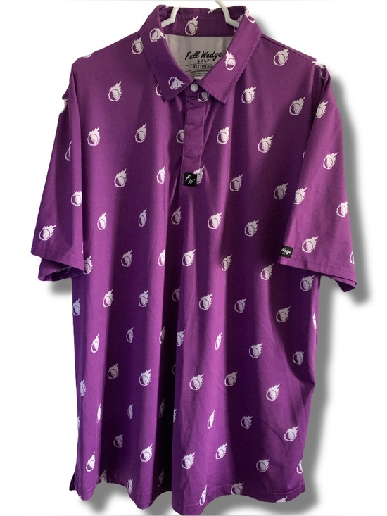 Full Wedge Other - Full Wedge Golf Polo Meteorite Pattern Shirt Purple Size XL